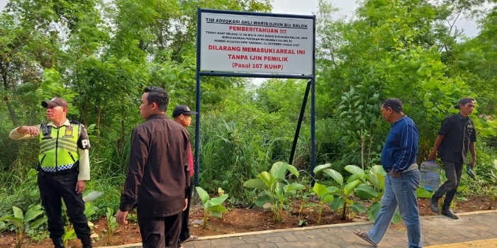 Polemik Tanah di Cipayung, Kuasa Hukum Ahli Waris Pasang Plang PT SIP Meradang