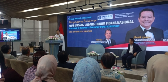 Peradi Terdepan Sosialisasikan UU KUHP dan KUHAP