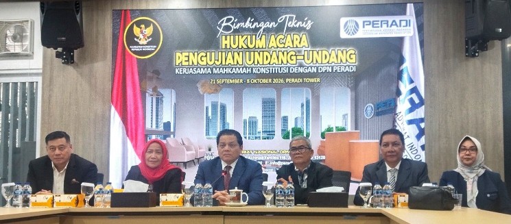 Rutin Digandeng MK, PERADI Konsisten Tingkatkan Kapasitas Advokat